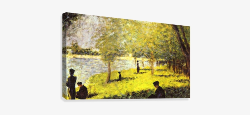Group Of People By Seurat Canvas Print - Study With Figures. Study For 'la Grande Jatte', transparent png download