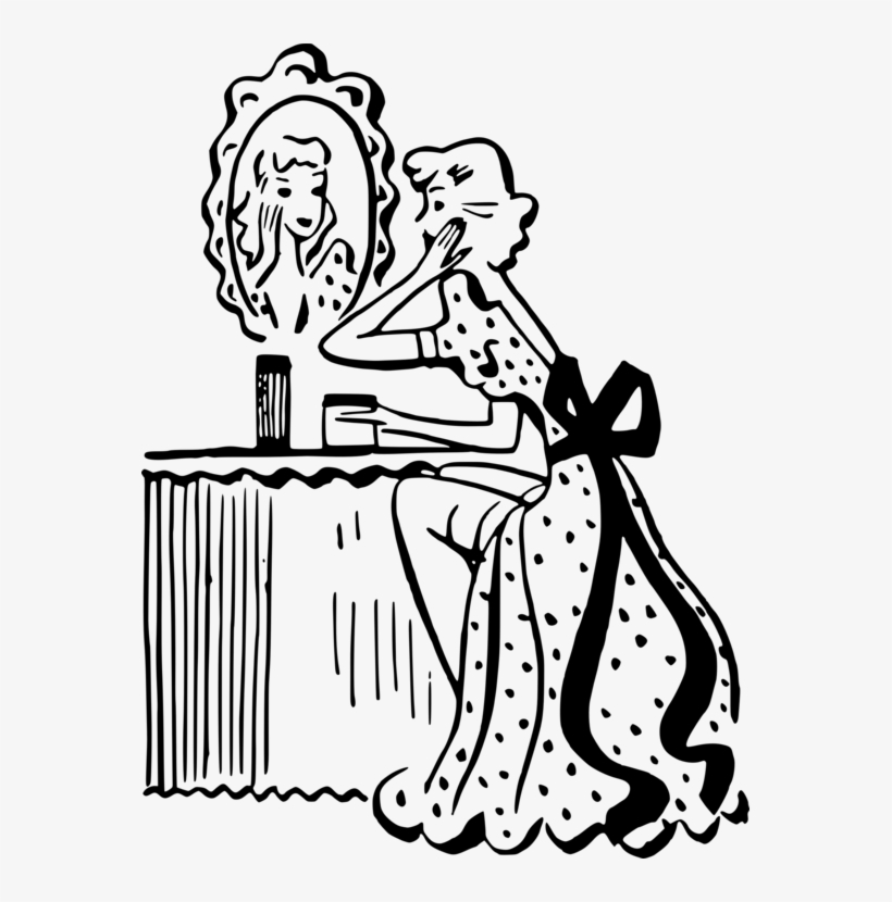 Clip Transparent Library Make Up Group Table Clip Art - Vintage Beauty Clipart, transparent png download