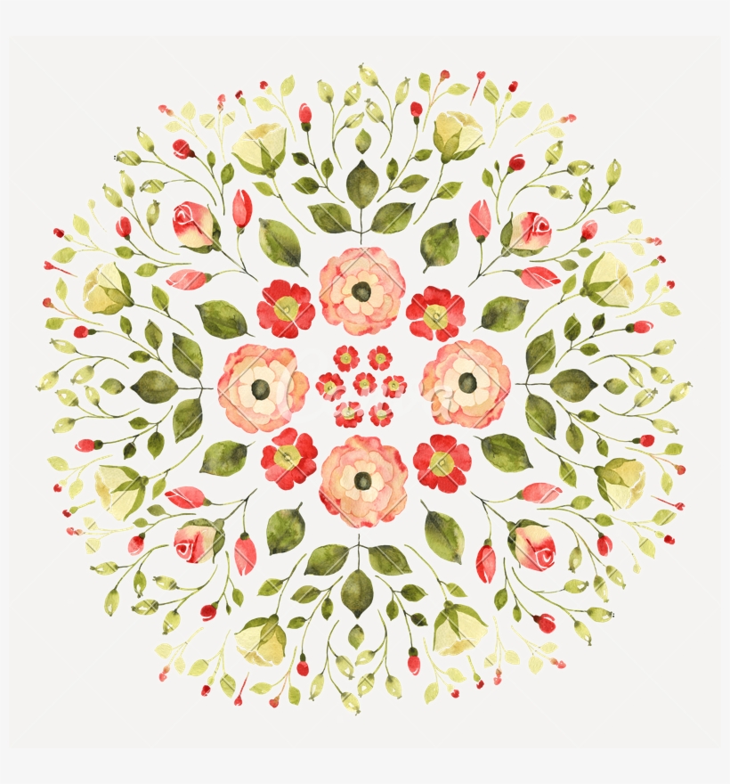 Watercolor Mandala Png Clip Free - Watercolor Painting, transparent png download