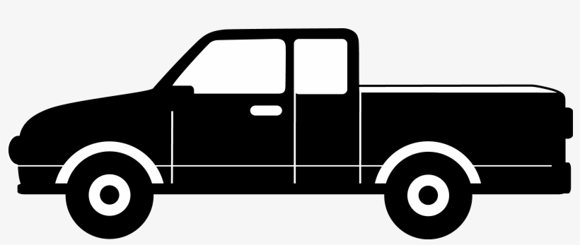 Picture Library Library Silhouette - Pick Up Truck Clip Art, transparent png download