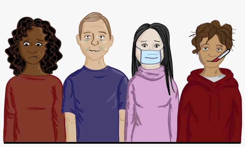 Norovirus On Decline - Group Of Sick People, transparent png download