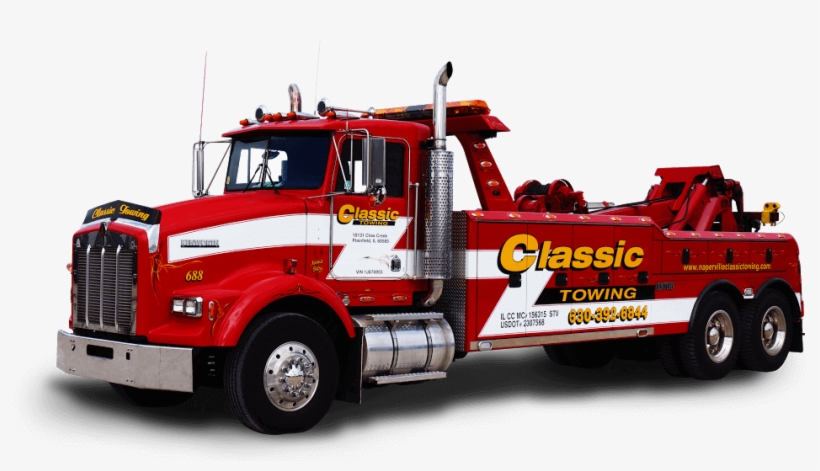 Classic Tractor Towing - Semi Truck Towing, transparent png download