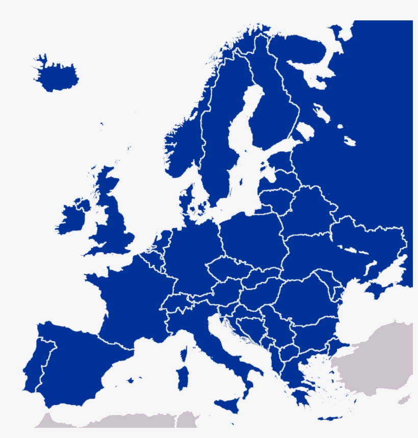 Europe Map Clear - Bosnia And Herzegovina In Europe, transparent png download