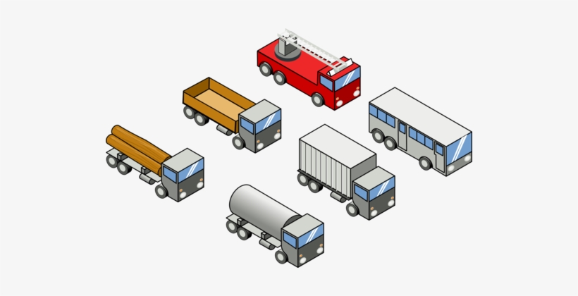 Car Semi-trailer Truck Vehicle Dump Truck - Car Isometric Clipart, transparent png download