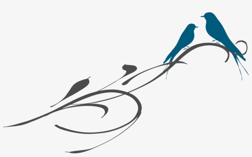 Ornamental Clipart Bird Silhouette - Png Love Birds, transparent png download