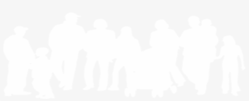 Where Can I Buy Valtrex Uk - Family Silhouette White On Black, transparent png download