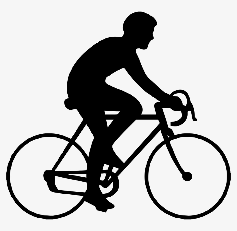 Collection Of Cliparts Buy Any Image And - Hombre En Bicicleta Silueta, transparent png download
