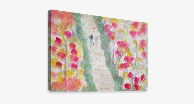 Path Lined With Colorful Foliage - Autumn Leaf Color, transparent png download