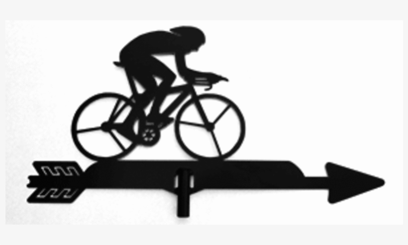 Cyclist Weathervane - Bicycle, transparent png download
