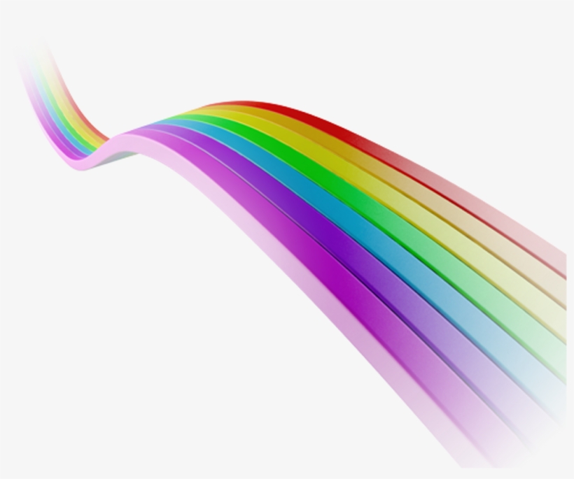 Rainbow Lighting Colorful Ribbon Cute Dreamy Lightpaint - Rainbow, transparent png download