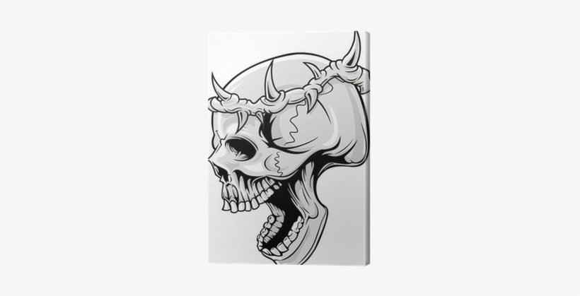 Skull With Thorn Crown, transparent png download
