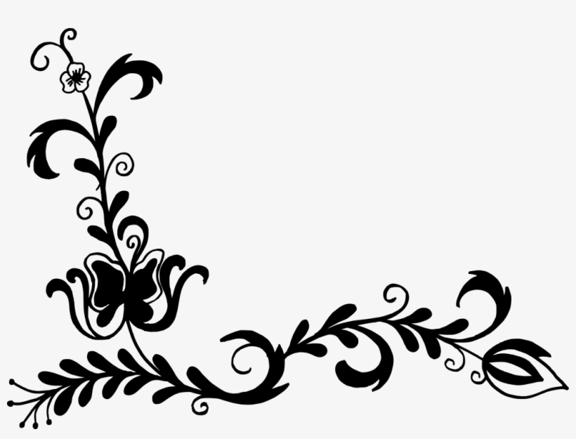 Clip Free Stock Flower Drawing At Getdrawings Com Free - Corner Floral Design Png, transparent png download
