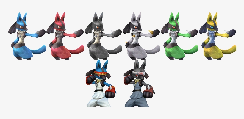 Alternate Costumesedit - Smash Bros Lucario Skins, transparent png download