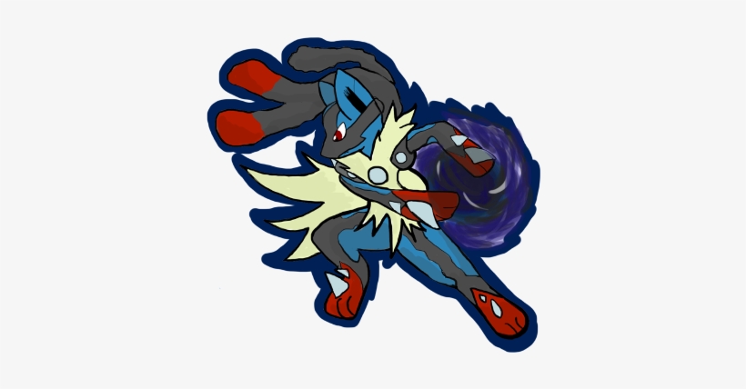 Mega Lucario Megalution Pokemon X And Y Art By Izze-bee - Cartoon Mega Lucario, transparent png download
