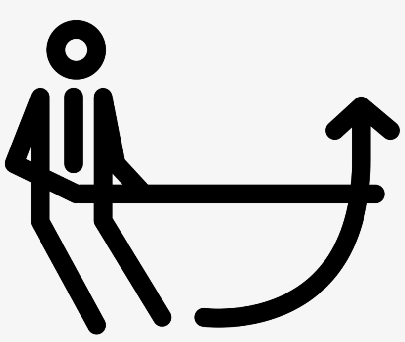 Person With Up Arrow Thin Outline Circular Symbol Comments - Symbol, transparent png download