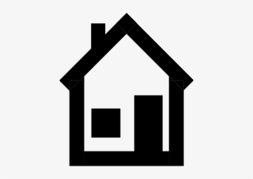 26853 Black And White House Outline Clip Art Public - B&w House, transparent png download