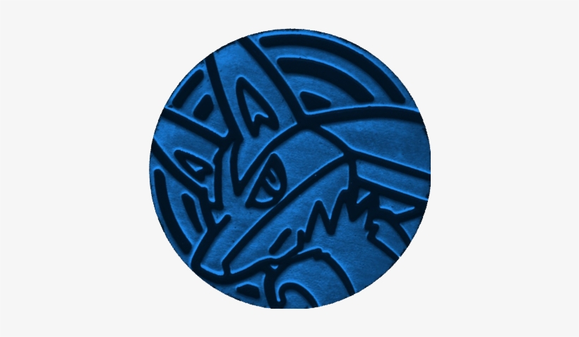 Vs8 Blue Lucario Coin Card Scan, transparent png download