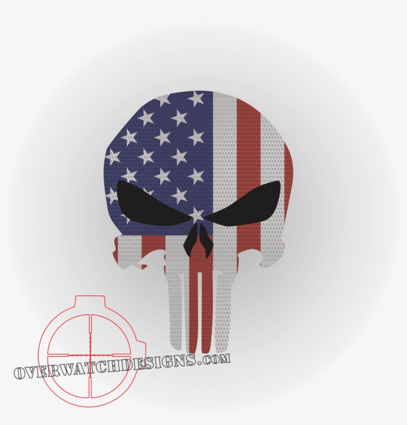 Punisher Skull American Flag No Background, transparent png download