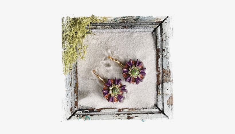 Martini Earrings Tl01 - Pansy, transparent png download