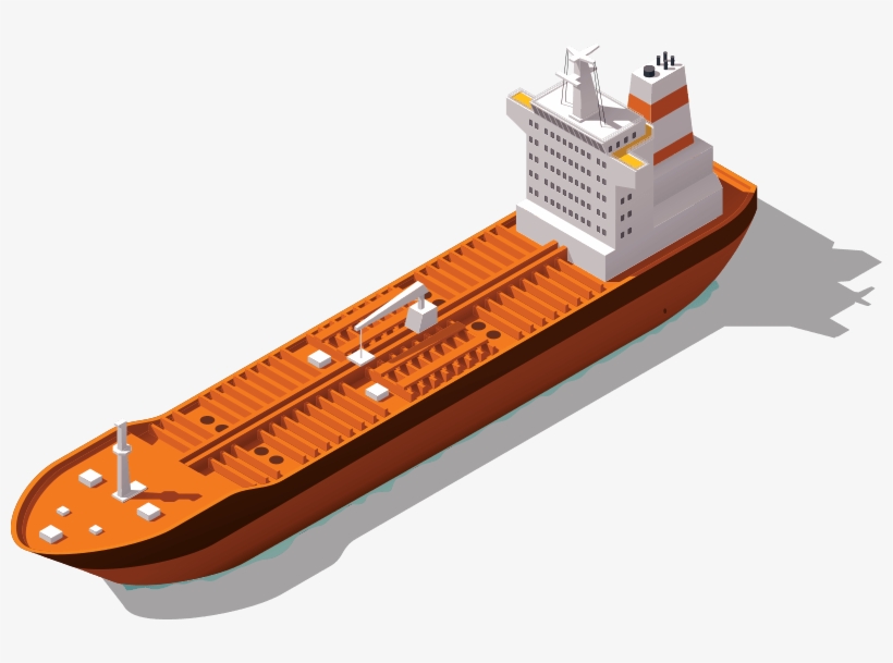 An Image Of An Isolated Oil Tanker Responsible For - Isometric Oil Rig, transparent png download