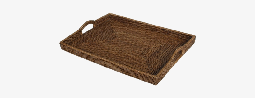 Rattan Tray With Handles - Caspari Rattan Rectangular Tray, transparent png download