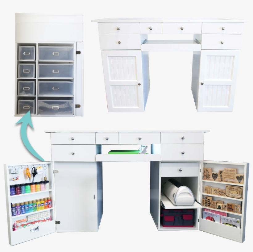 Ez View Desk - Desk, transparent png download