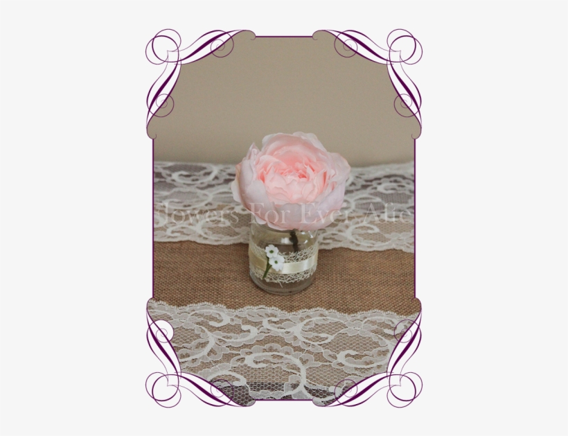 Blush Pink Peony Rustic Style Silk Artificial Table - Flower, transparent png download