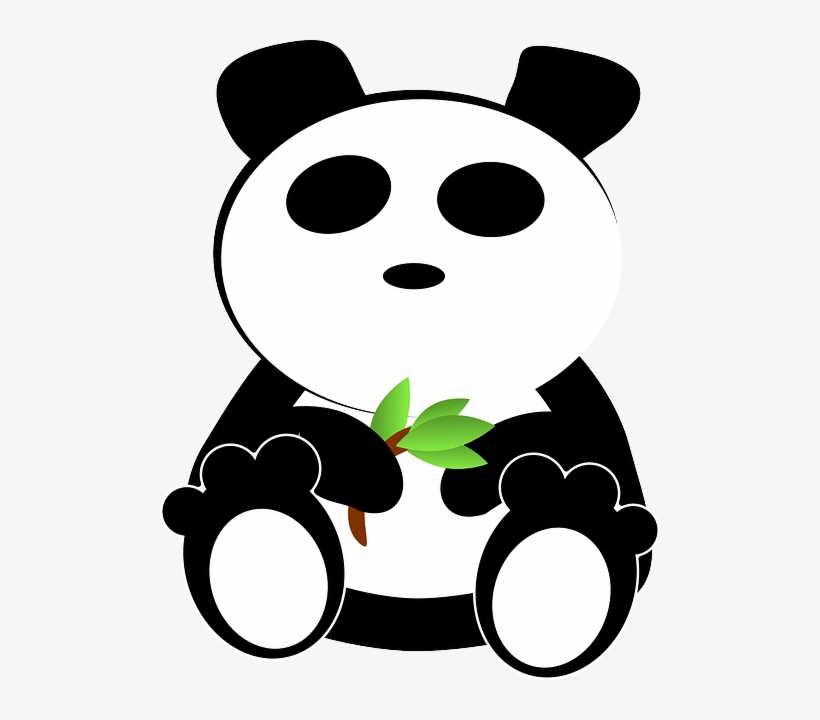 Bamboo-308353 - Cartoon Panda Cutout, transparent png download