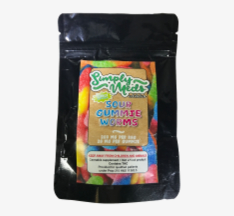 7275882 Simply Meds Sour Gummy Worms - Santa Maria, transparent png download