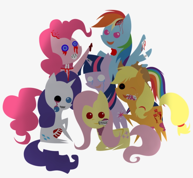 Sweetkawaii1, Blood, Fluttershy, Grotesque, Mane Six, - My Little Pony Rarity Zombie, transparent png download