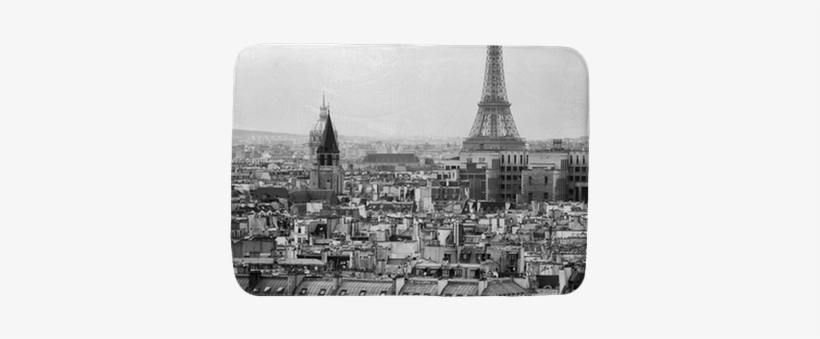 Black And White Aerial View Of Paris With Eiffel Tower - Paris, transparent png download