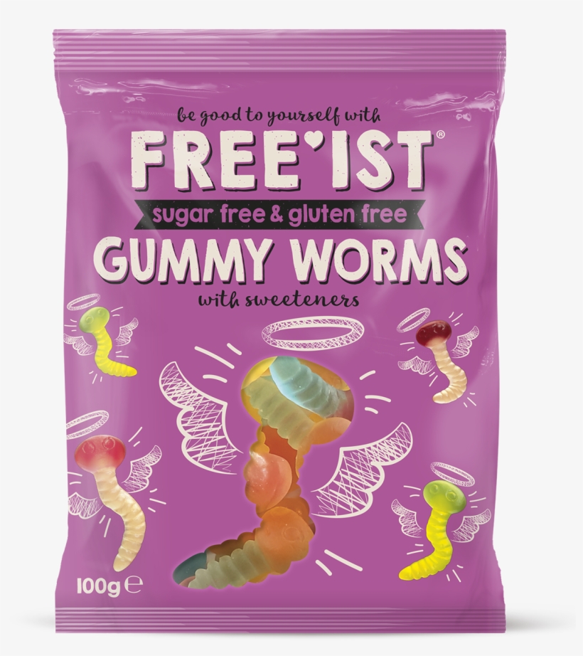 Sugar Free Gummy Worms - Sugar Free Jelly Worms, transparent png download