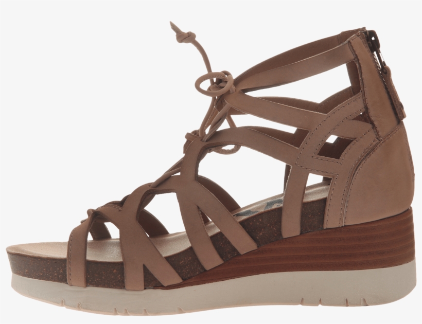 Womens Gladiator Lace Up Wedge Escapade In Warm Pink - Wedge, transparent png download