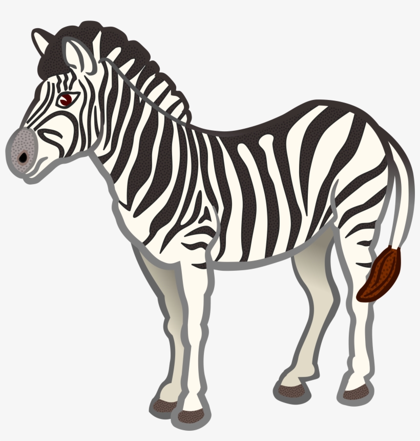 Clipart Zebra Loured - Drawing, transparent png download