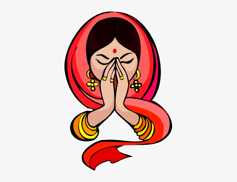 free indian woman praying clip art image from free namaste poster png image transparent png free download on seekpng free indian woman praying clip art