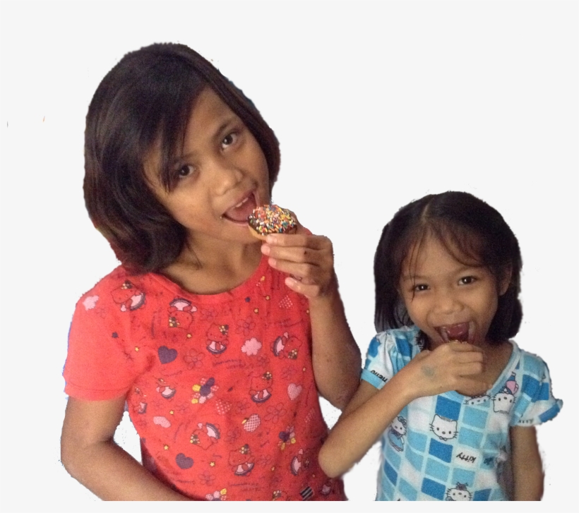 Rehoboth Girls Eating Biscuits - Eating Biscuits Png, transparent png download
