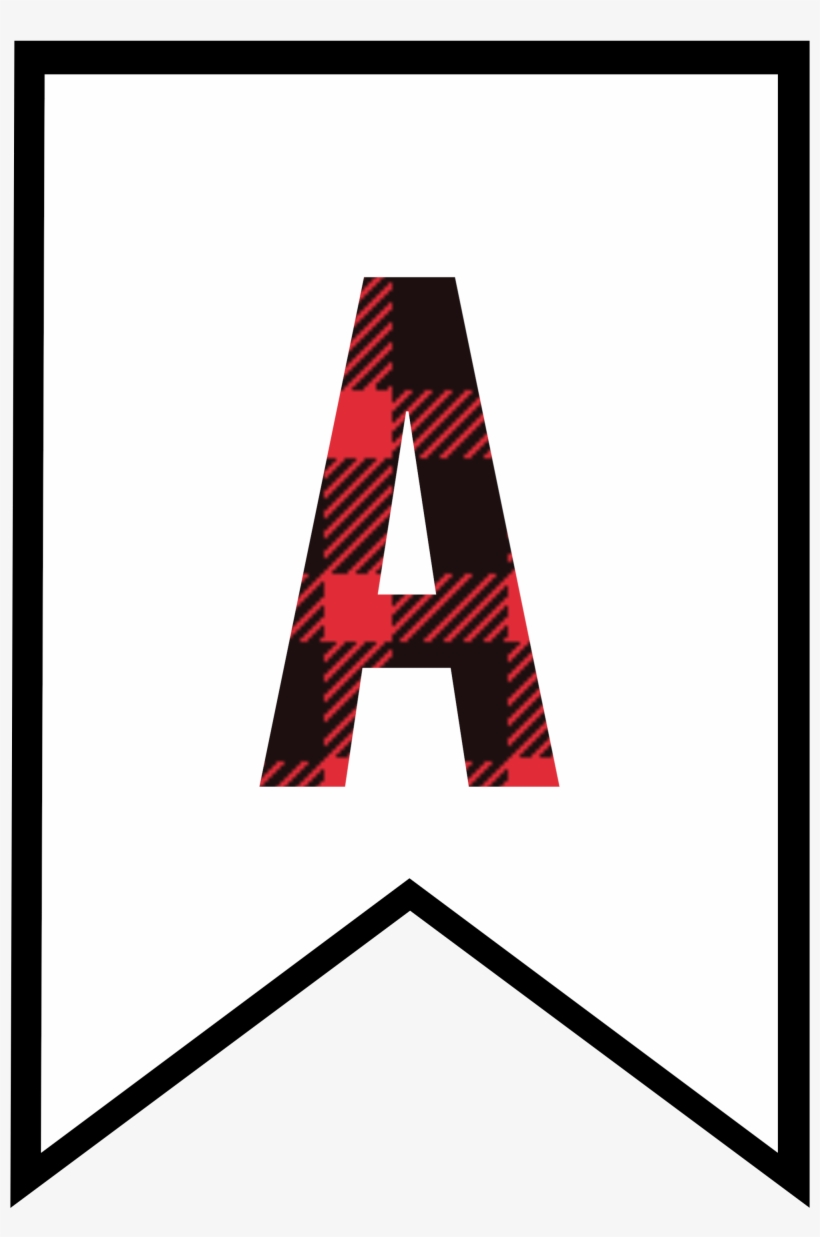 A Buffalo Plaid Banner Letter - Buffalo Plaid Letter N, transparent png download