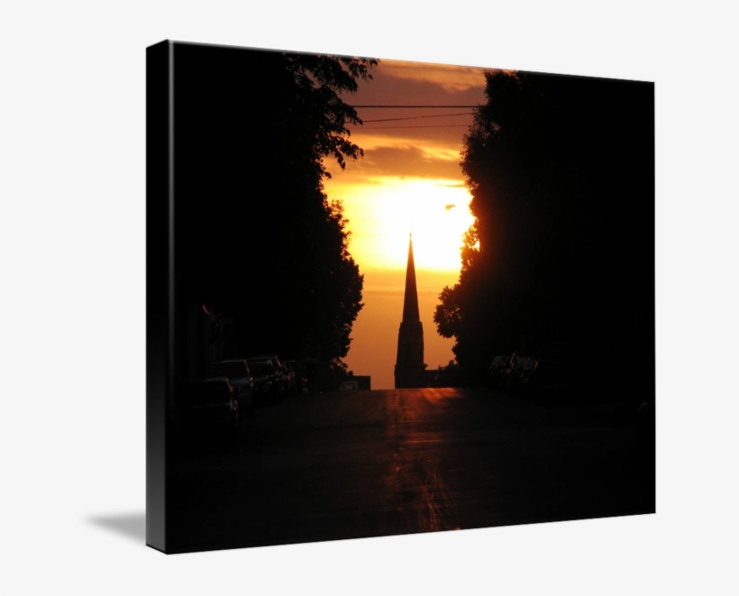 "church Spire Sunset" By Lynda Zurn - Silhouette, transparent png download