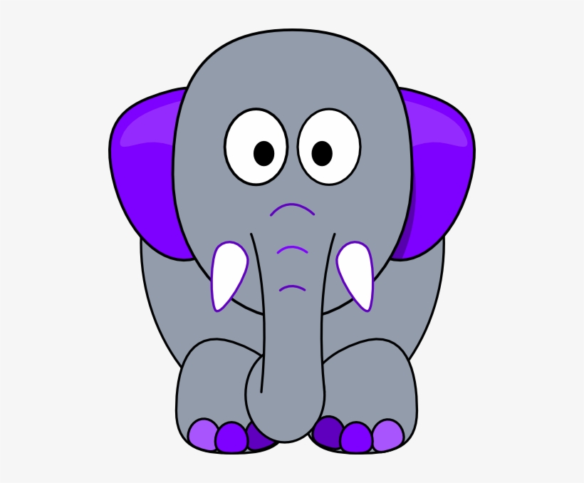 Purple Accents Png Clip Arts Has - Elephant, transparent png download