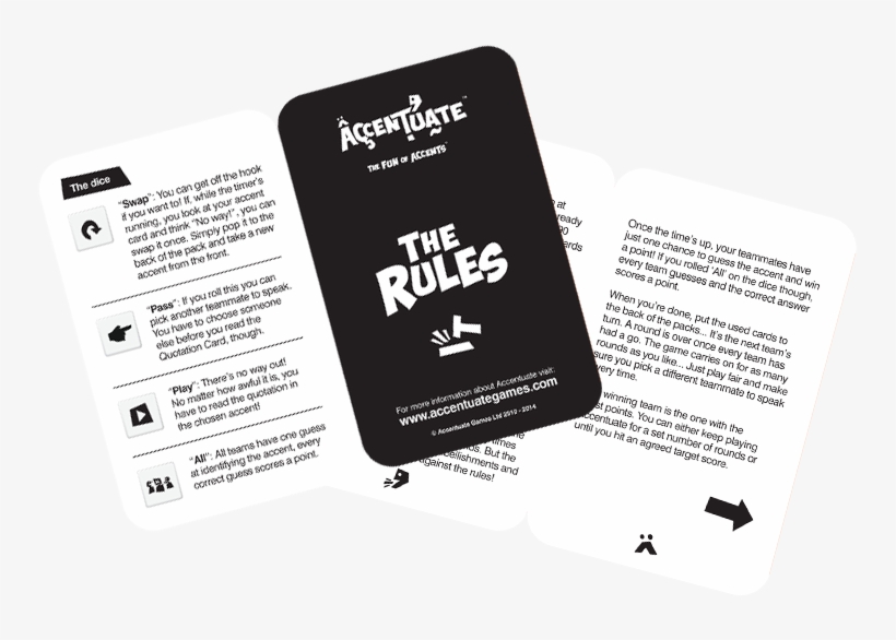 Accentuate Is Played By Teams With A Minimum Of Two - Accents Game, transparent png download