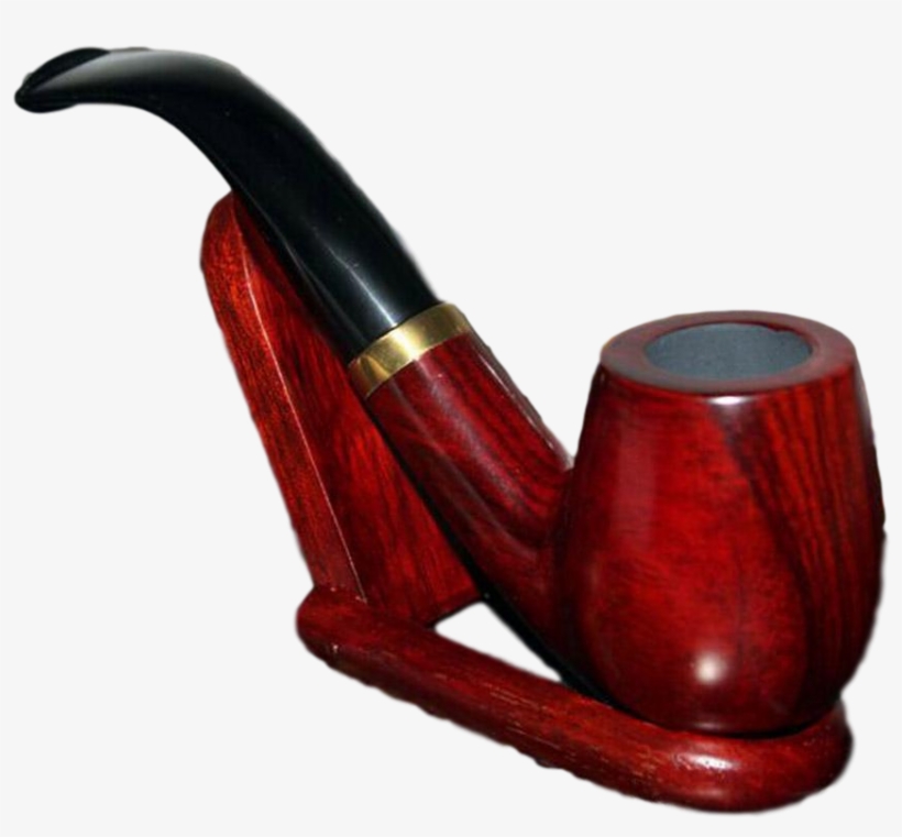 Handmade Rosewood Tobacco Pipe With Wood Stand - Tobacco Pipe, transparent png download