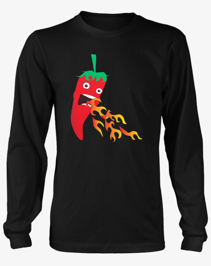 Chilli Pepper Breathing Fire, Funny Hot Sauce Food - Bayern Munich Black Kit, transparent png download