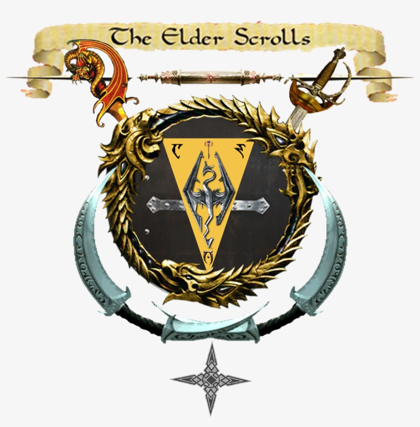 Ultimate Elder Scrolls Logo - Elder Scrolls Bethesda Skyrim Necklace, transparent png download