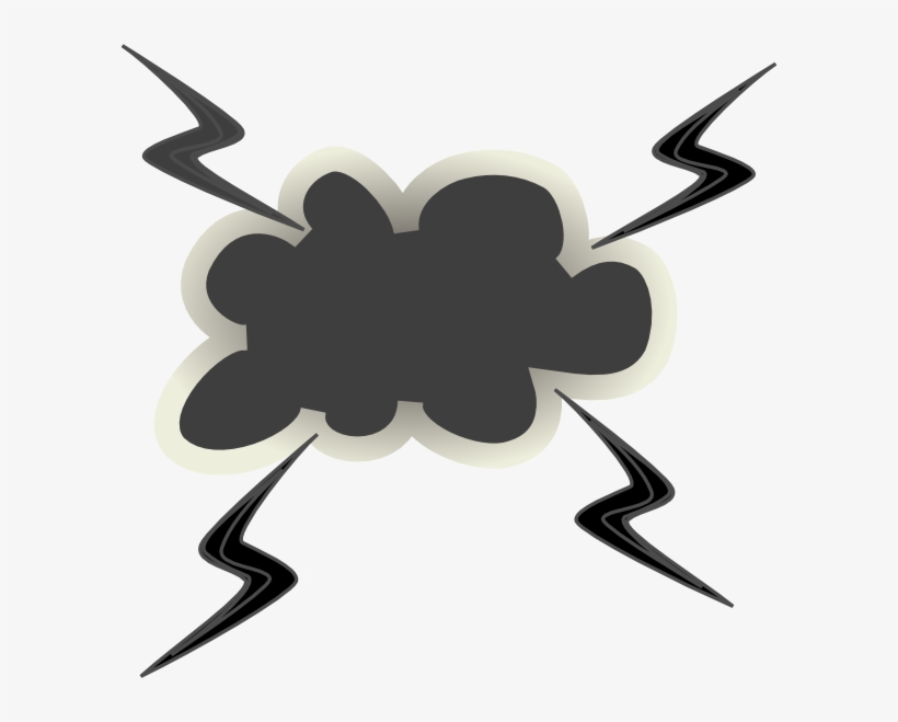 Lightening Clipart Lightning Cloud - Angry Cloud Png, transparent png download