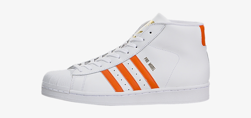 Adidas Pro Model - Adidas Pro Model White Orange, transparent png download