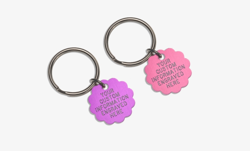 Small Flower Shaped Aluminum Key Id Tag - Aluminium, transparent png download