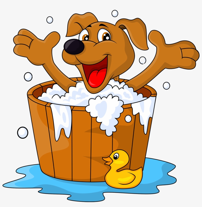 Maltese Dog Bichon Frise Pet Sitting Dog Grooming Clip - Dog Taking A Bath Cartoon, transparent png download