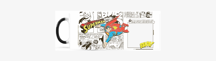 Morphing Mugs Dc Comics Personalized Superman Comic - Superman, transparent png download