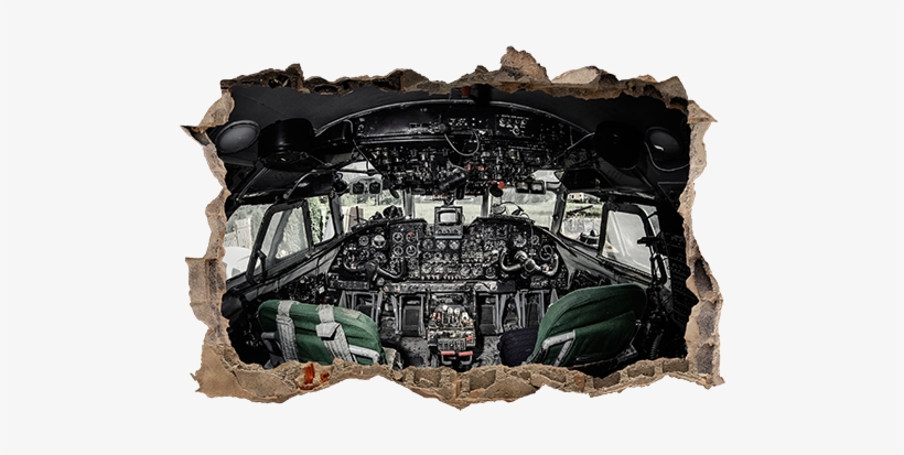 Hole Airplane Cockpit - Poster: Amok's Inside Of Airplane Cockpit, 61x41cm., transparent png download