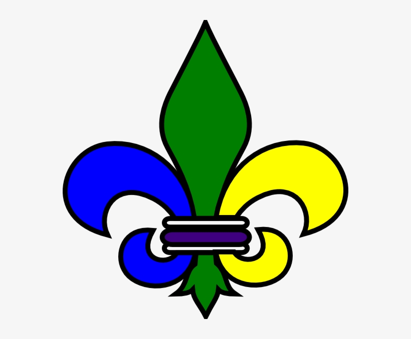 How To Set Use Brazilian Fleur De Lis Svg Vector - New Orleans Mardi Gras Symbol, transparent png download